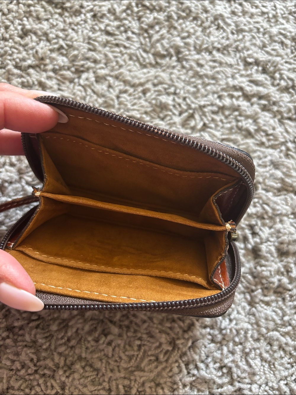Patricia Nash Brown Leather Coin Purse and Key Wallet - Picture 7 of 10